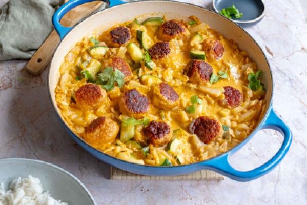 Snelle Thaise gehaktballen met rijst